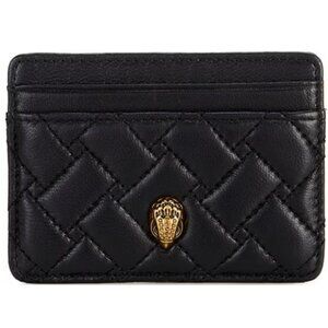 Kurt Geiger London Caviar Leather Card Holder Black NWT in Box
